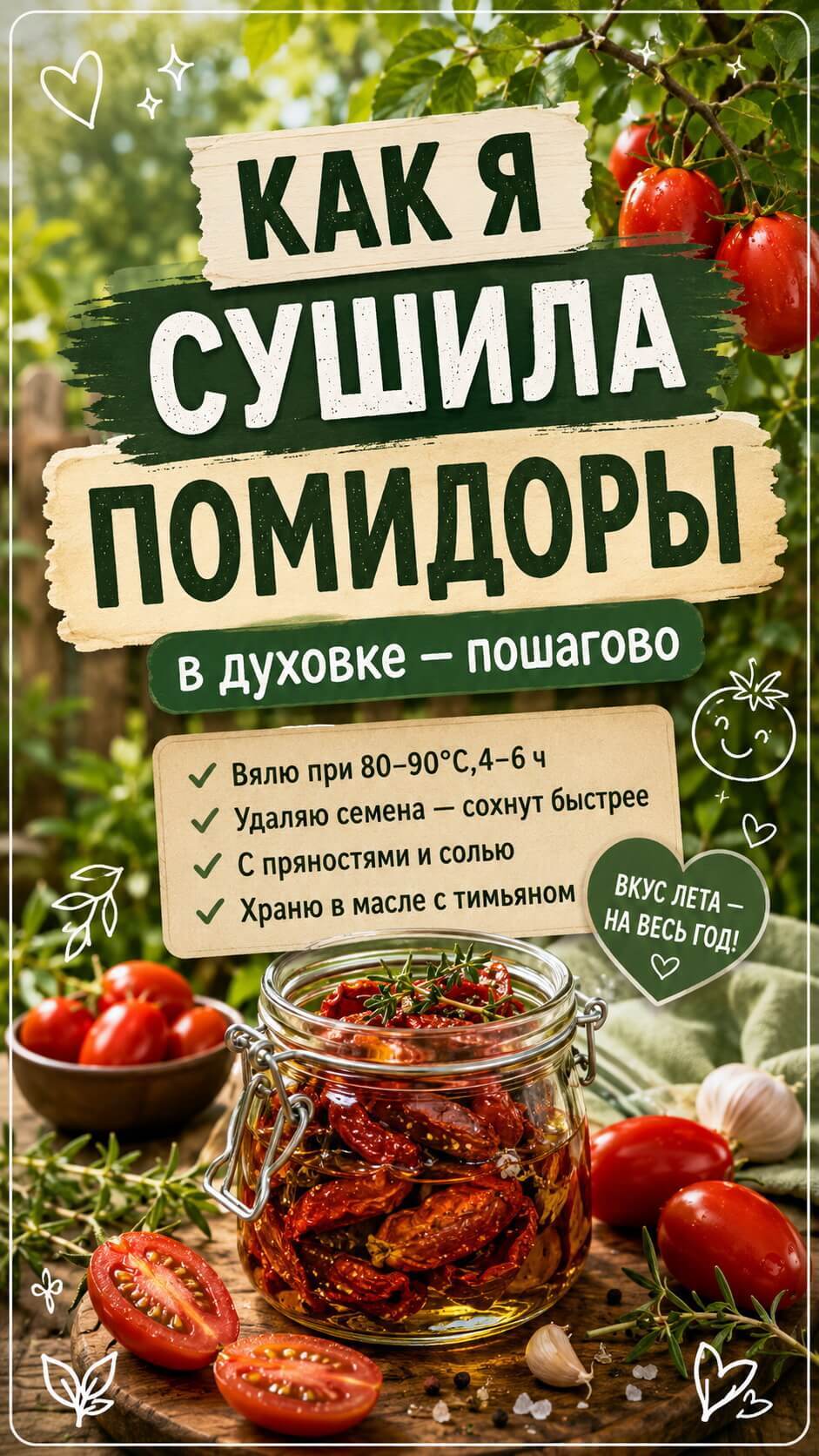 Что я сделала с урожаем помидоров, когда банки кончились