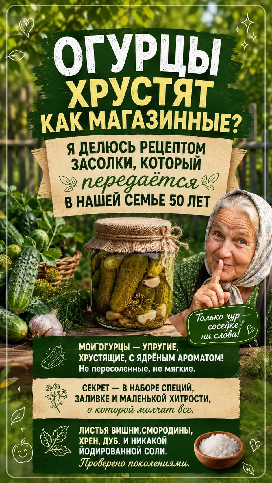 Как я солю огурцы