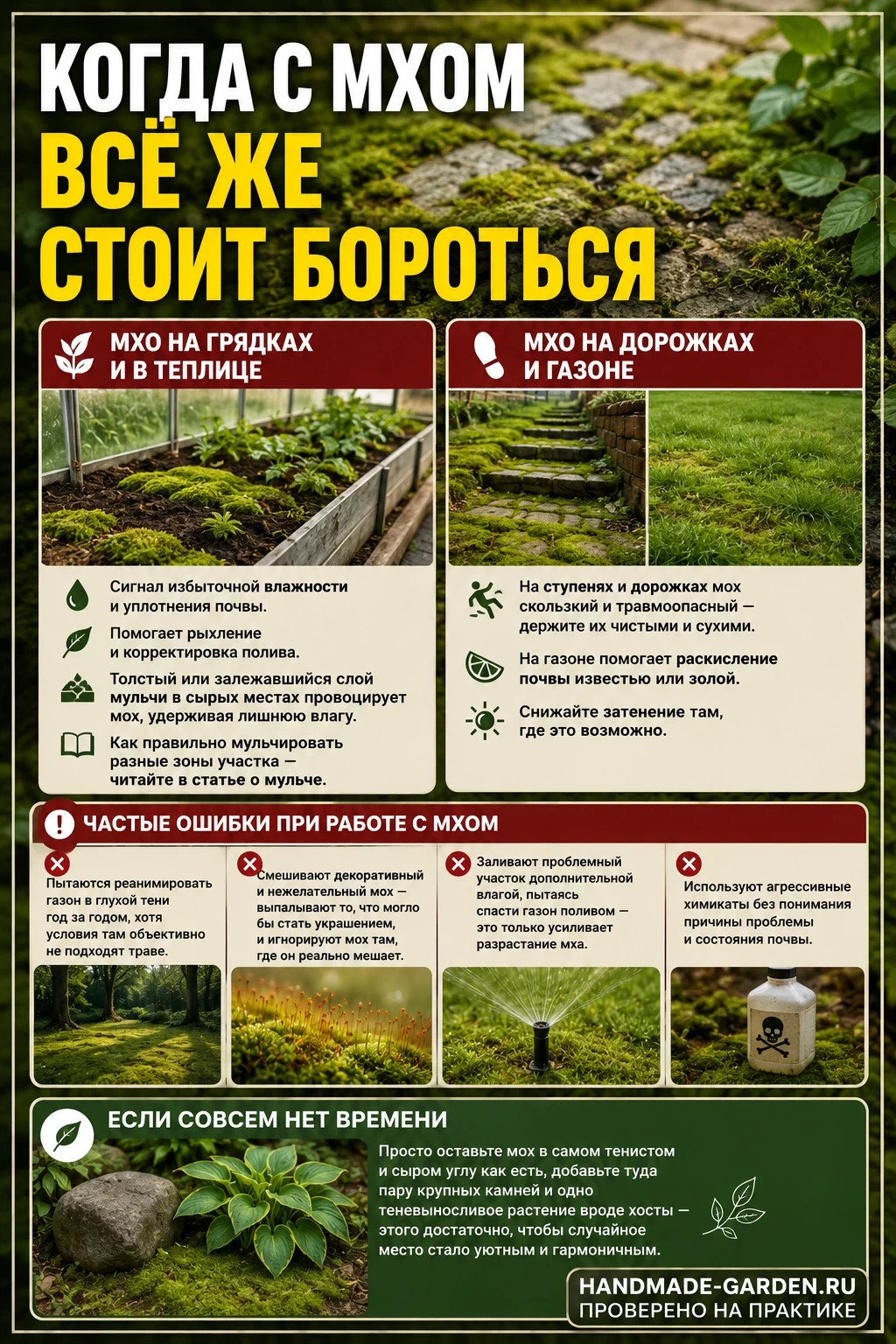 Когда с мхом стоит бороться