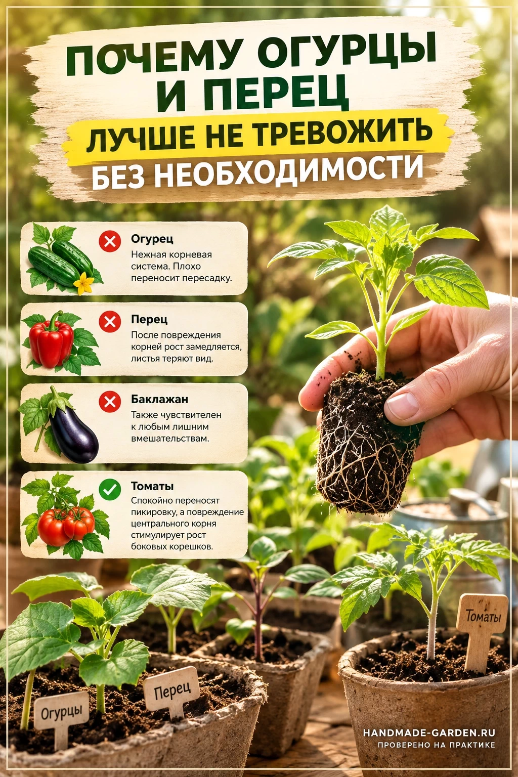 Огурцам не желательна пикировка