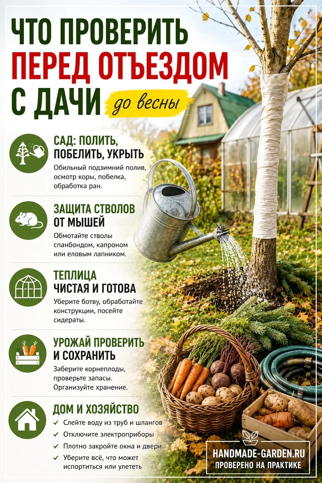 перед тем, как закрыть дачу до весны
