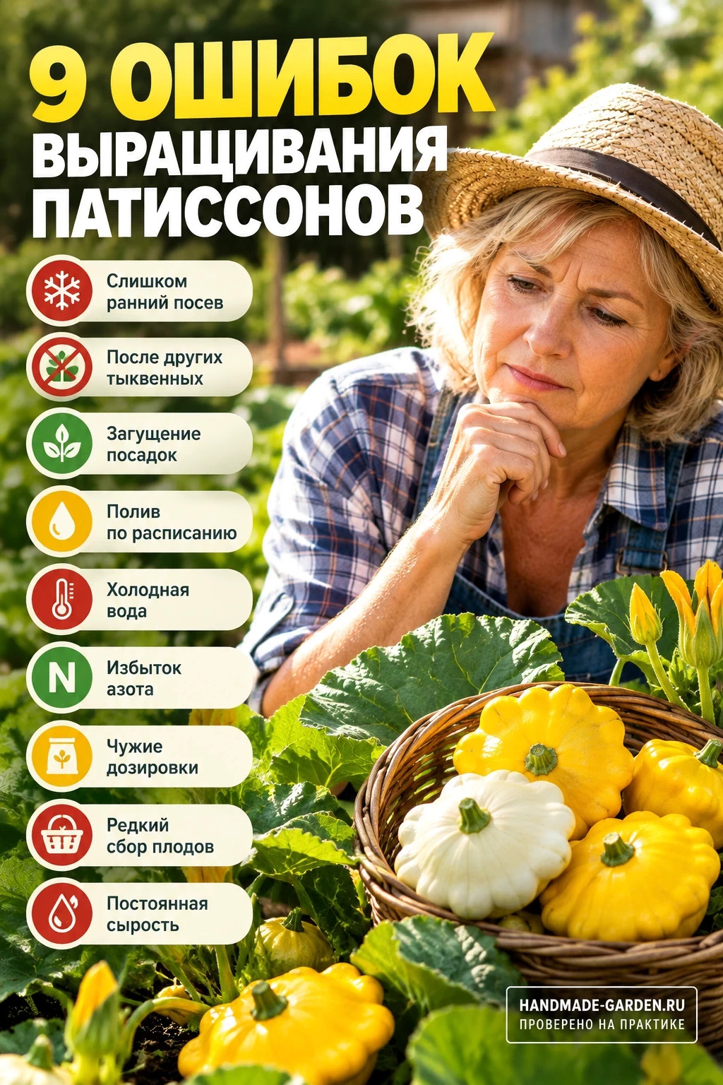 патиссоны плодов нет