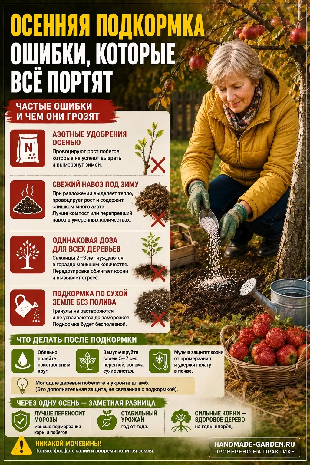 Частые ошибки, подкормки