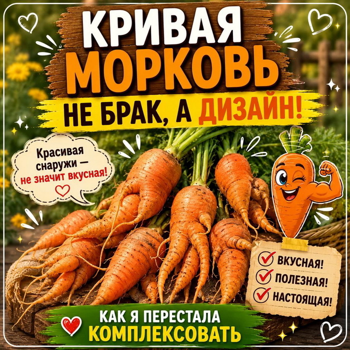 Почему моя морковь выросла кривой и гордой &mdash; и меня это устроило