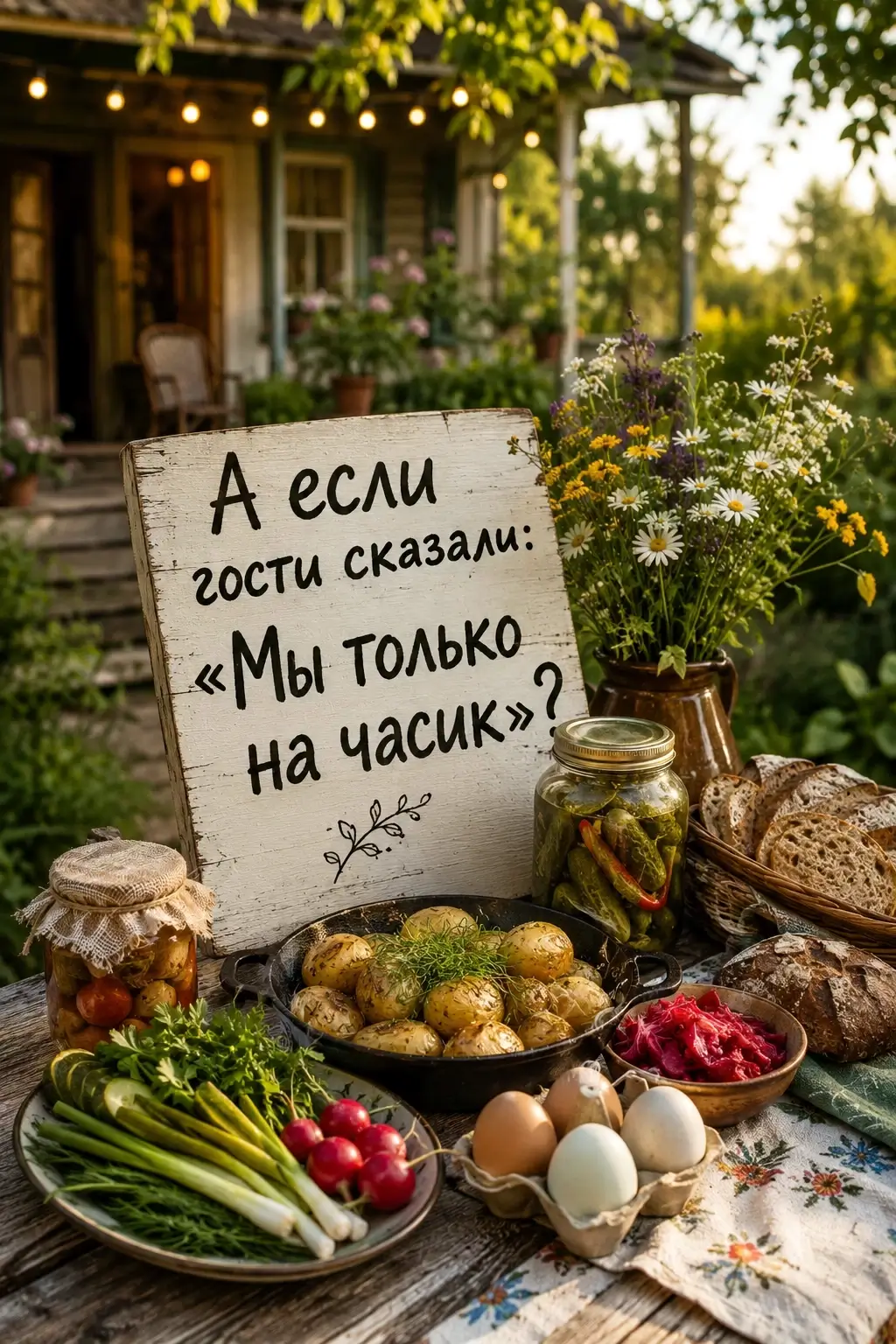 гости сказали: &laquo;Мы только на часик&raquo;