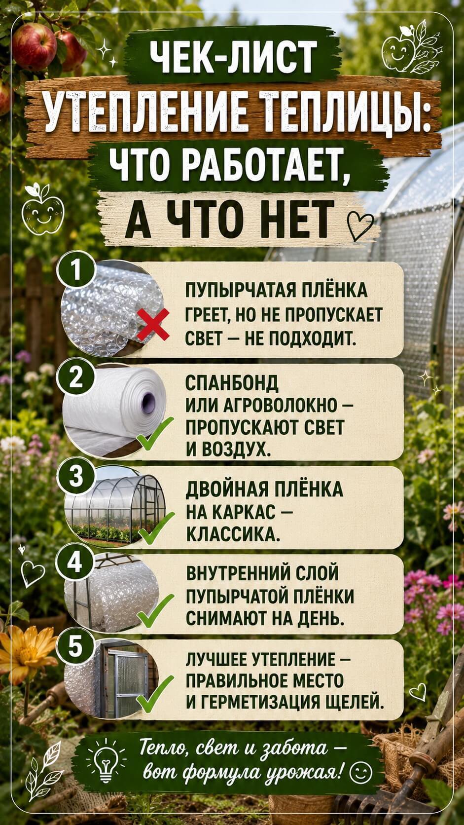 Утепление теплицы: что работает, а что нет