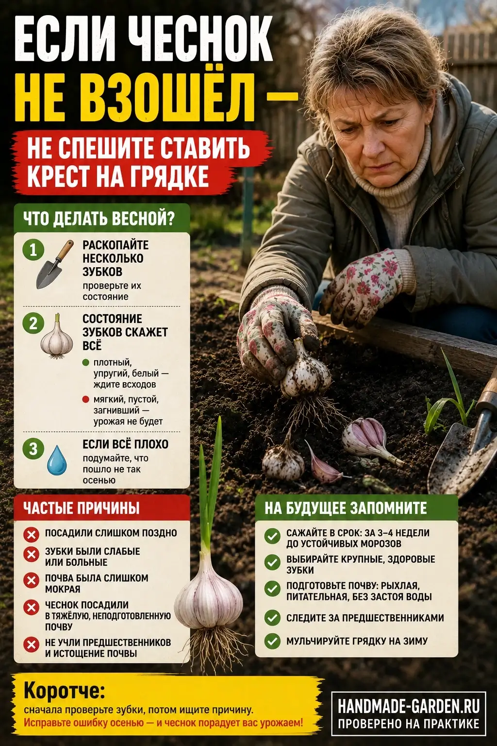 Ошибки подзимней посадки чеснока