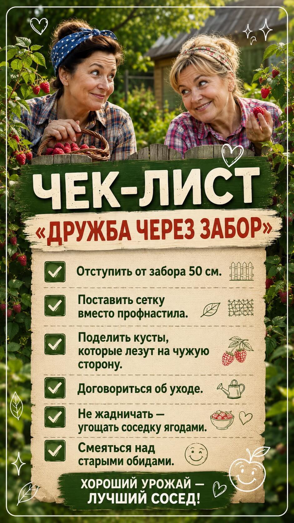 Мой чек-лист &laquo;Как поделить малину и не поссориться&raquo;