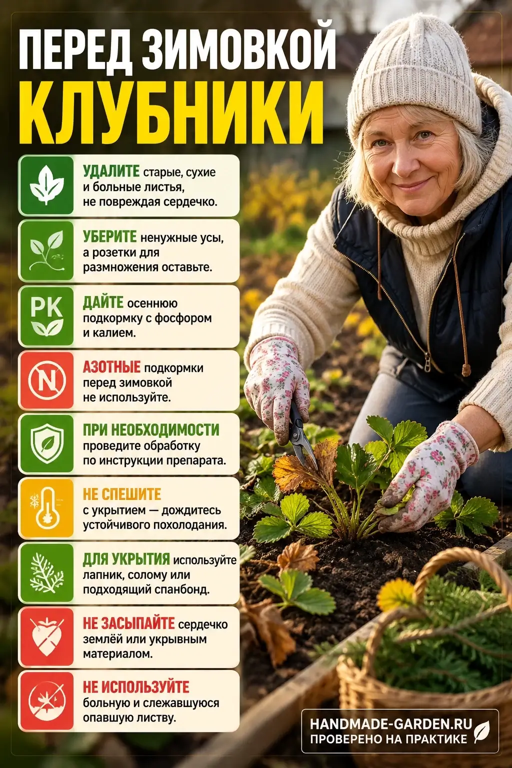 Клубника перед зимовкой