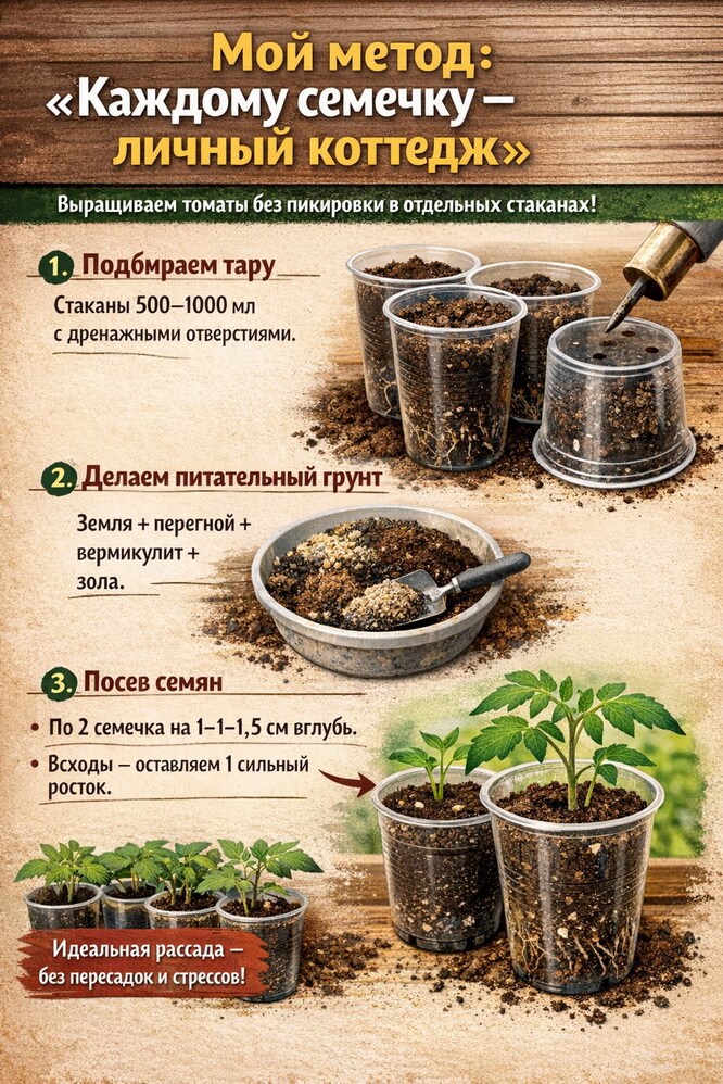 Главный секрет выращивания томатов без пикировки