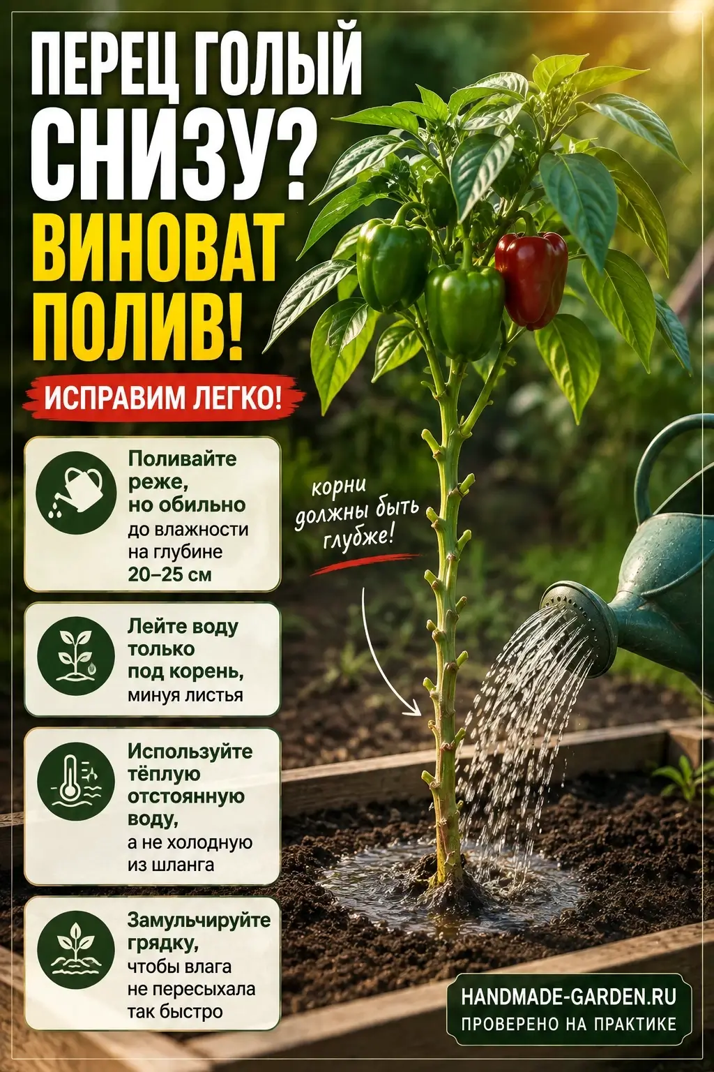 Как поливать перец правильно