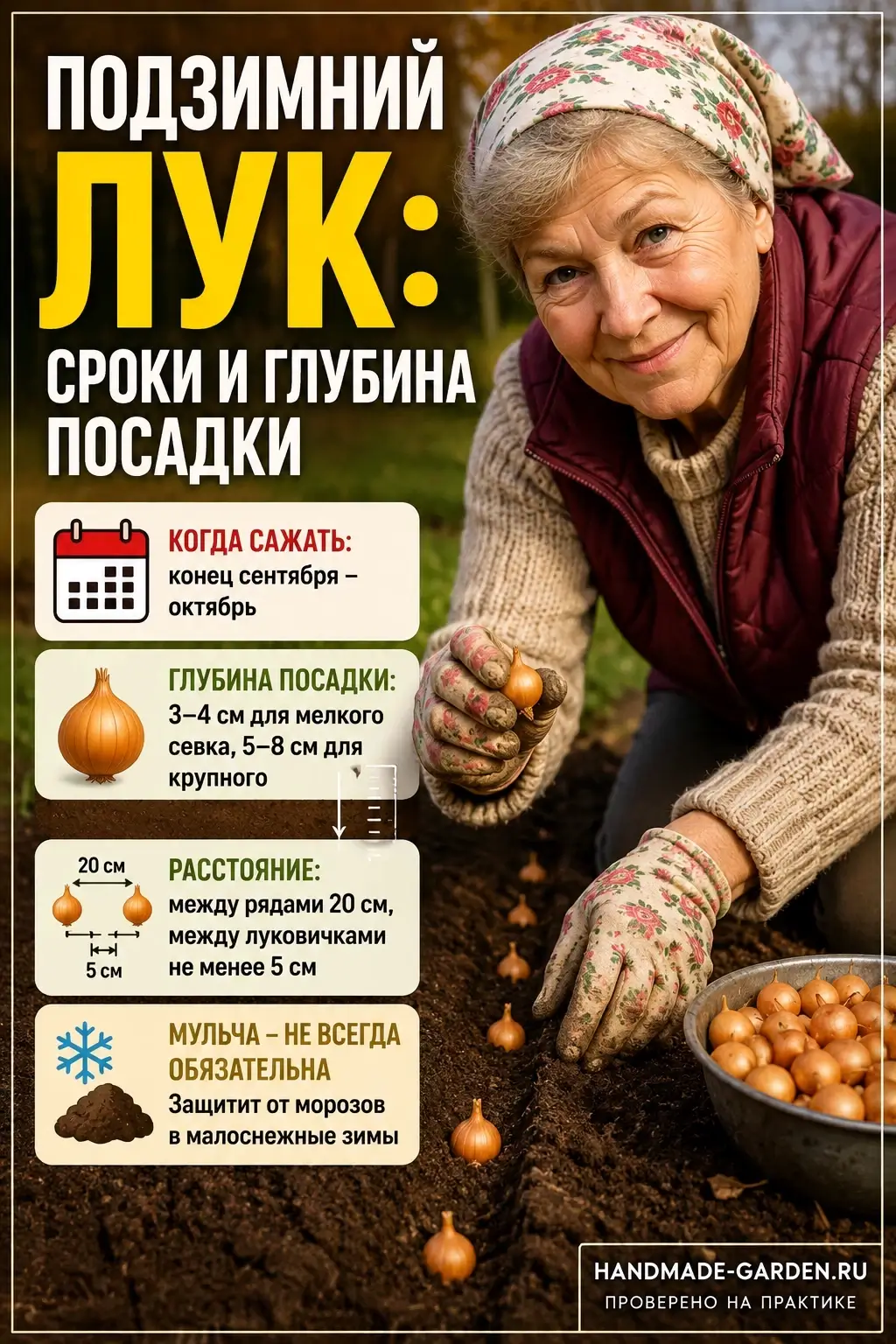 Сроки и глубина посадки севка