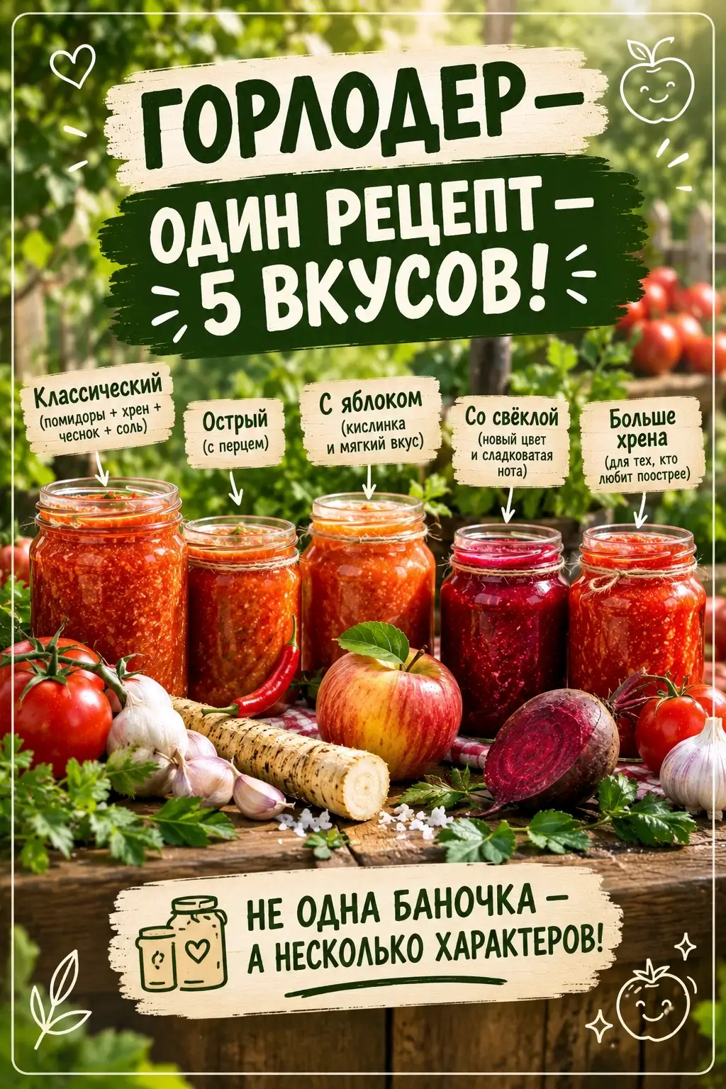 горлодер можно разделить на несколько разных вкусов