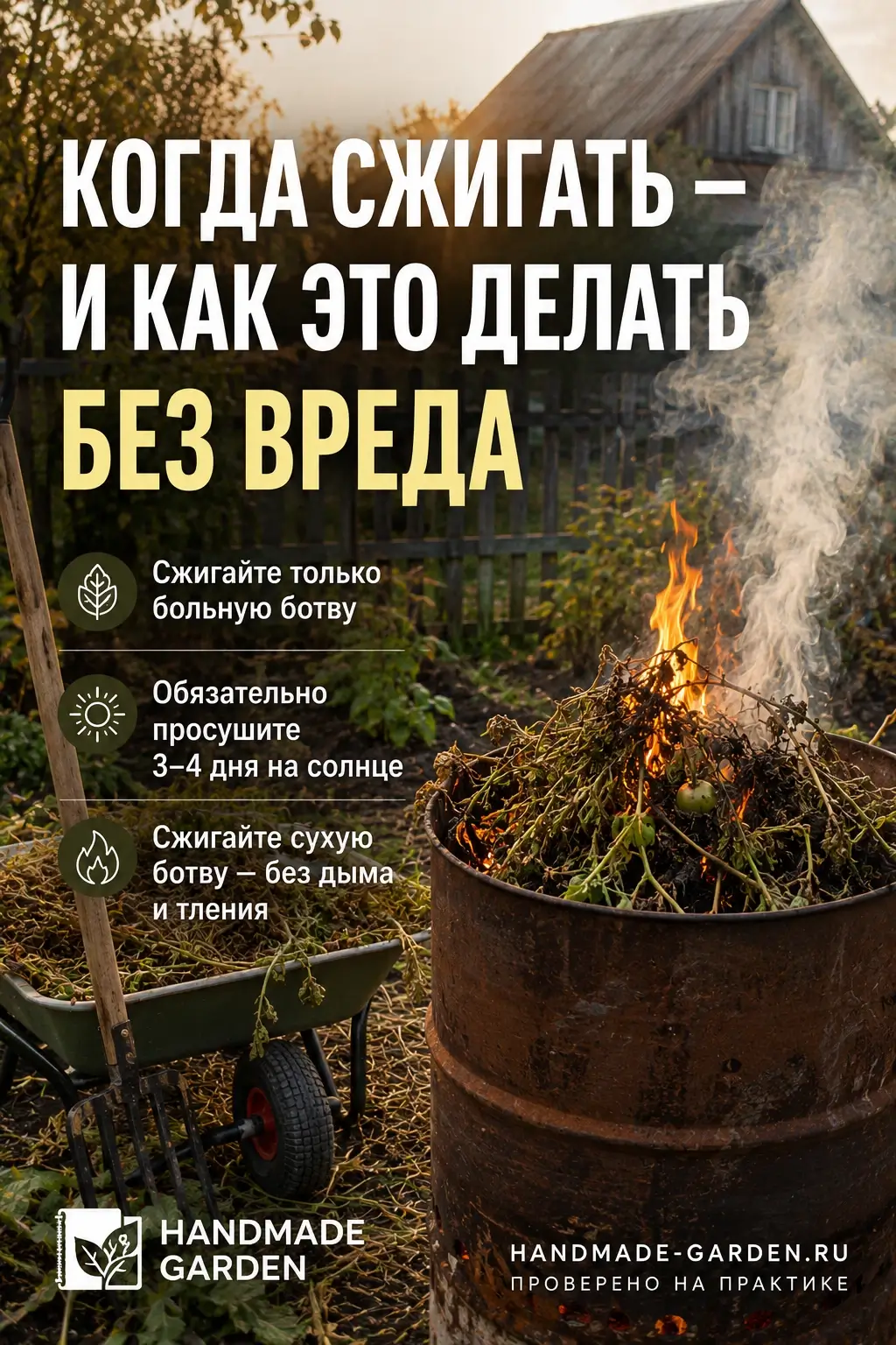 Когда сжигать ботву