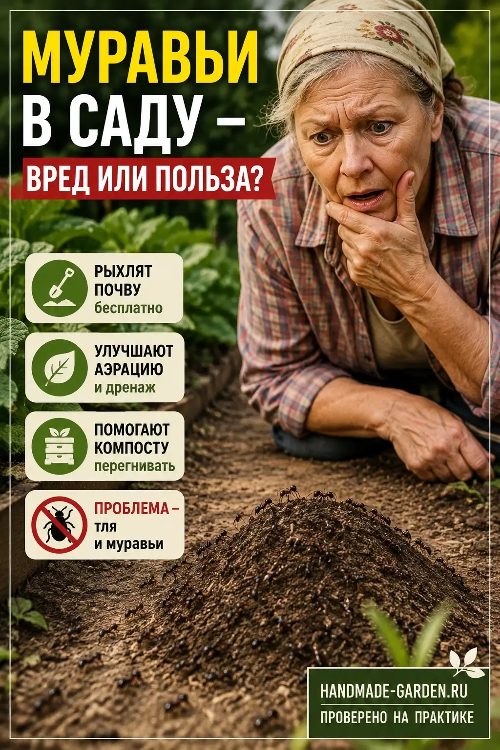 Муравьи не грызут корни, не объедают листья и не портят плоды