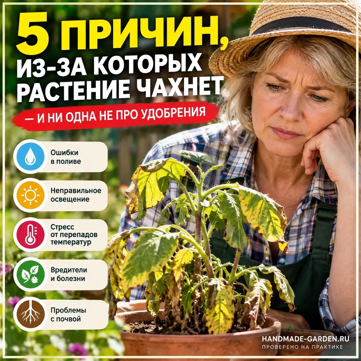 Пять причин, из-за которых растение чахнет &mdash; и ни одна не про удобрения