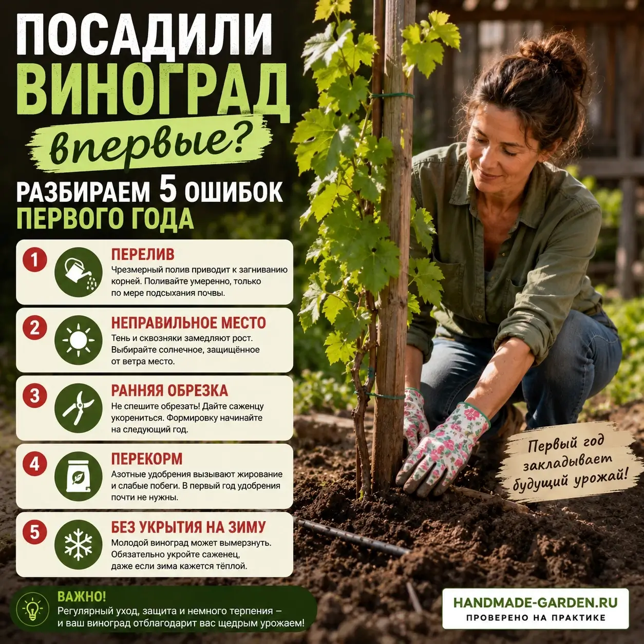 Что нужно молодому винограду