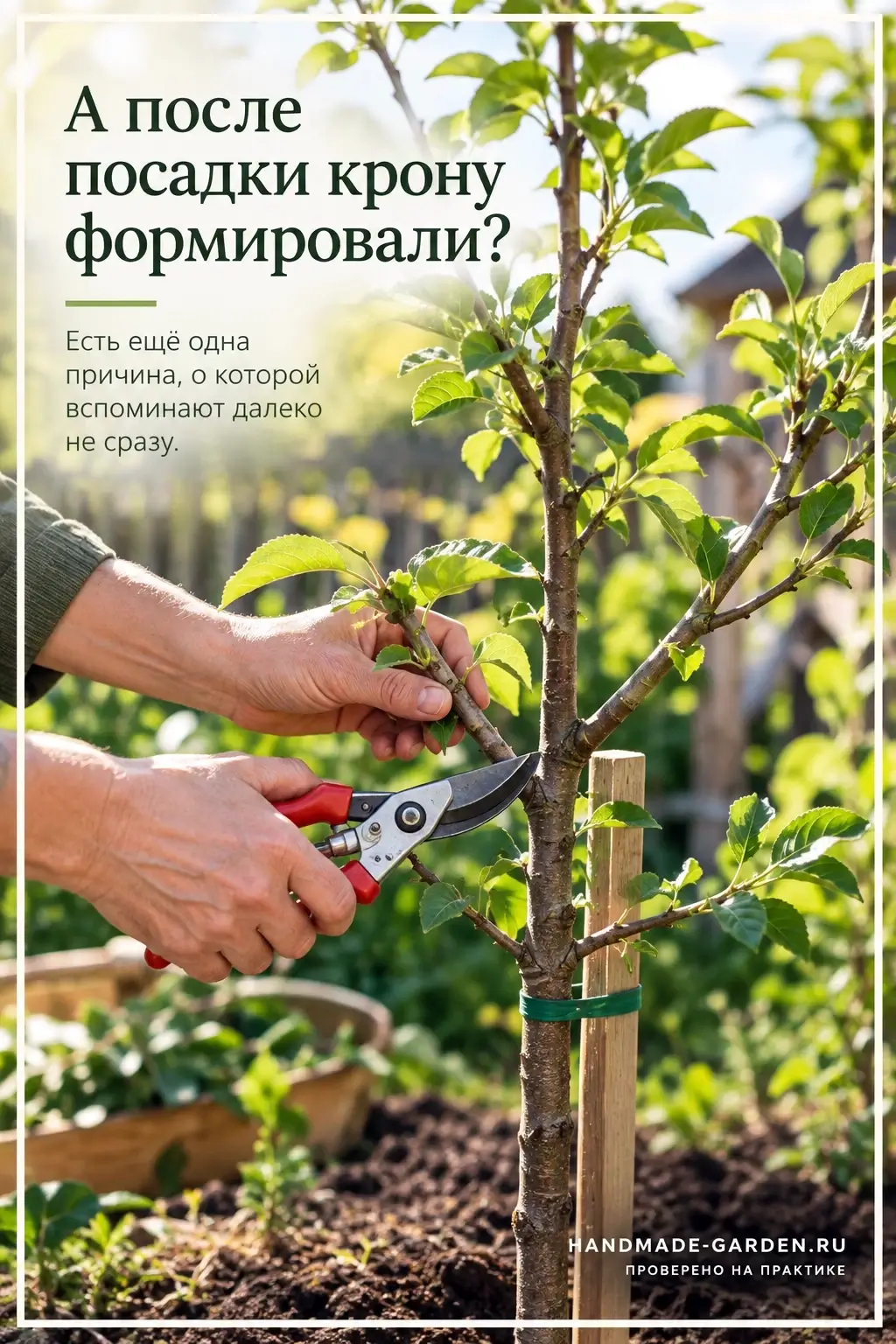 после посадки важно оценить состояние саженца и необходимость формирующей обрезки
