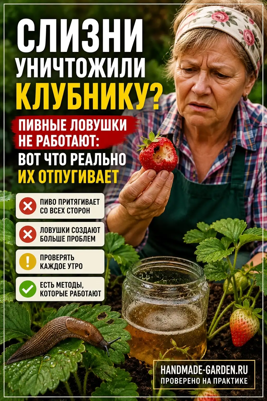 как защитить клубнику от слизней