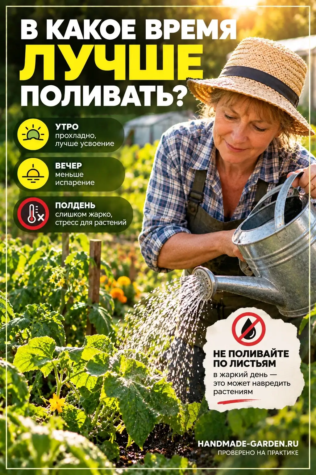 В какое время лучше поливать