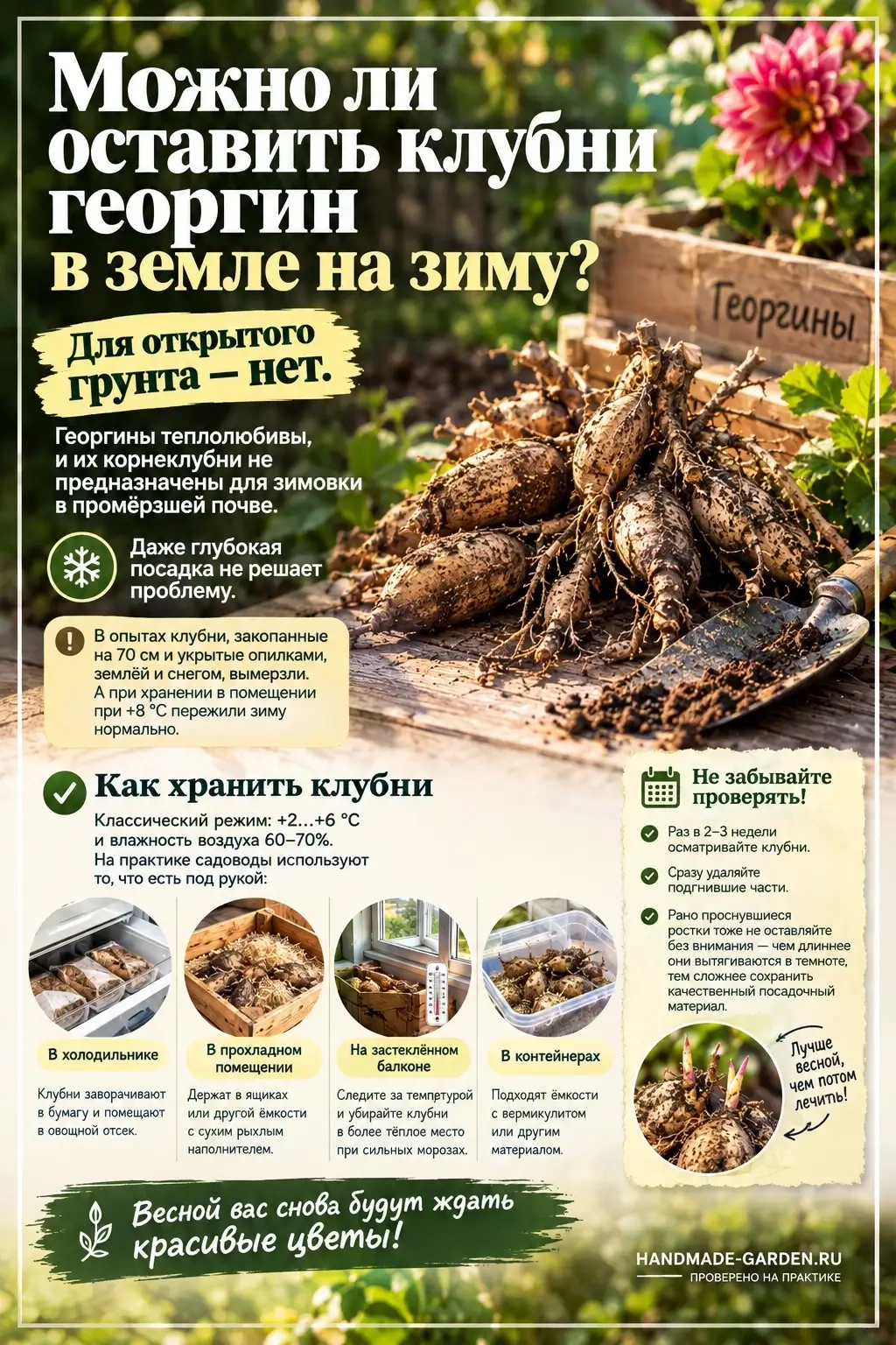 Можно ли оставить клубни георгинов в земле на зиму
