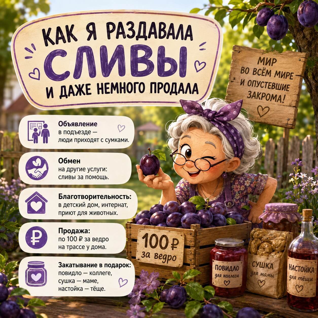 Как я раздавала сливы