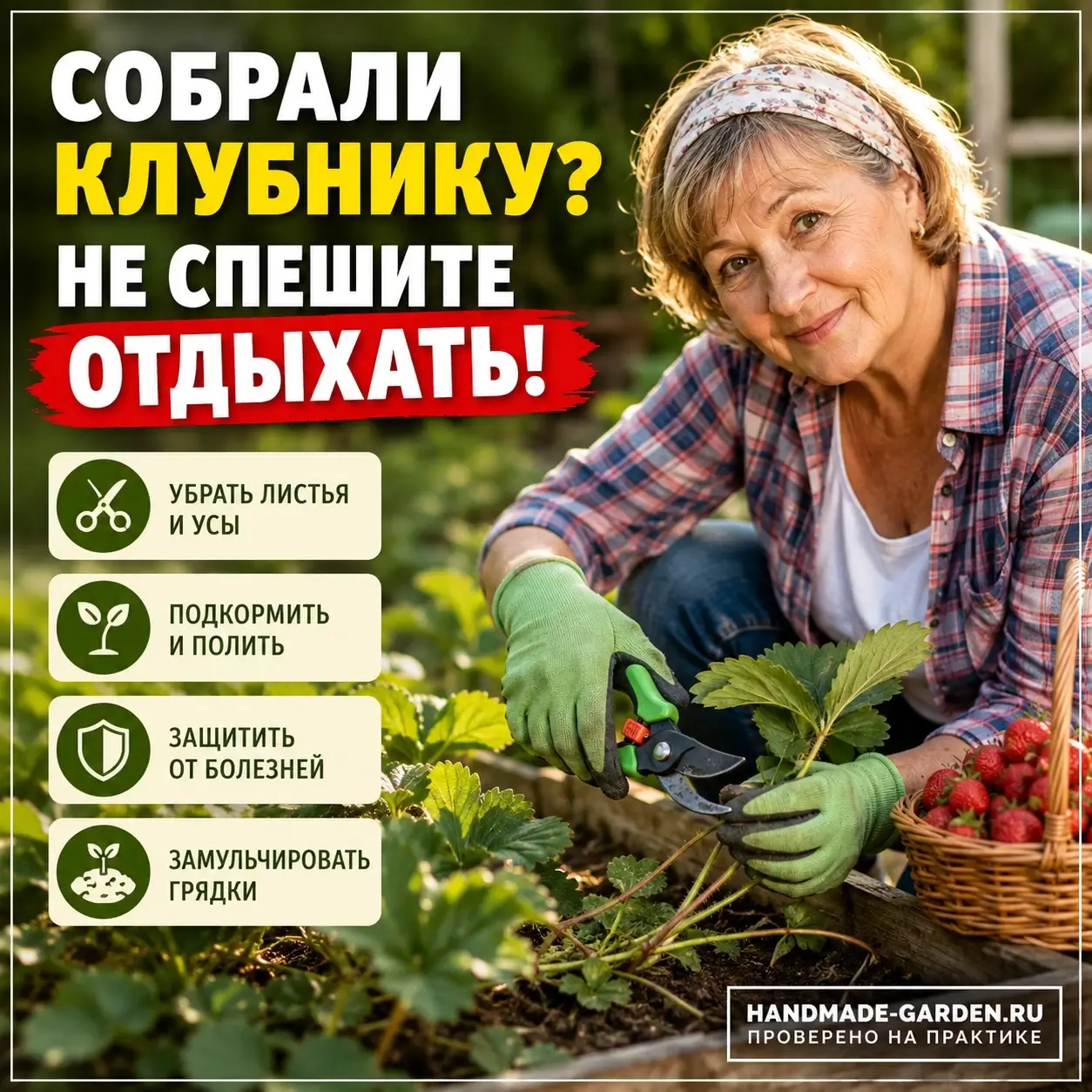 Клубника отплодоносила: 7 работ, которые определят урожай следующего года