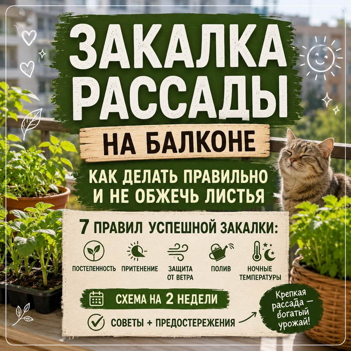Закалка рассады на балконе &mdash; как делать правильно