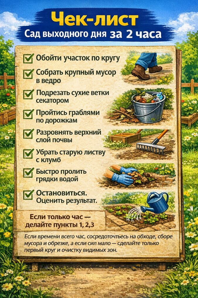 Чек-лист «Сад выходного дня за 2 часа»