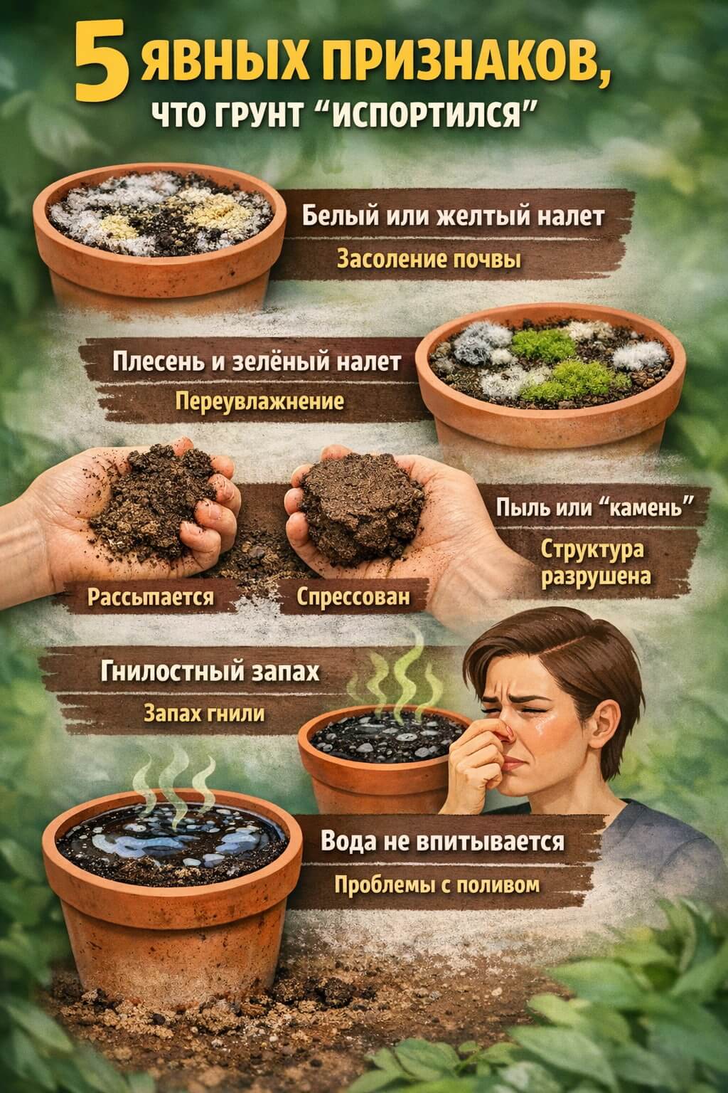 5 явных признаков, что грунт "испортился"