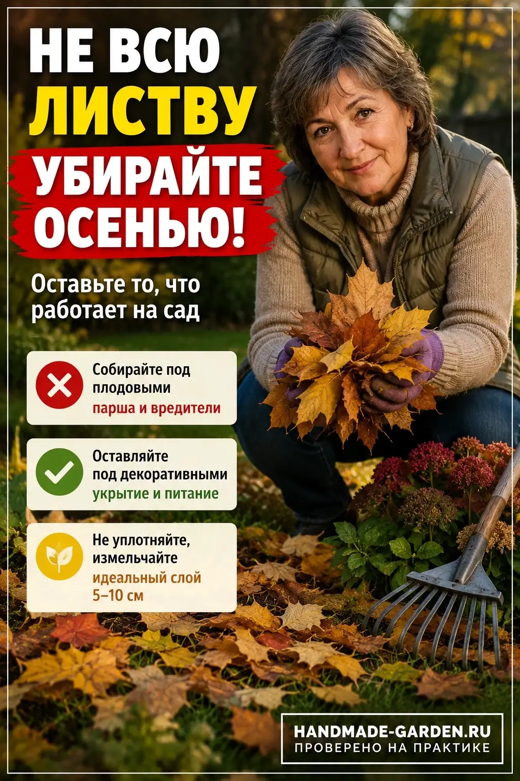 Листья как зимняя мульча