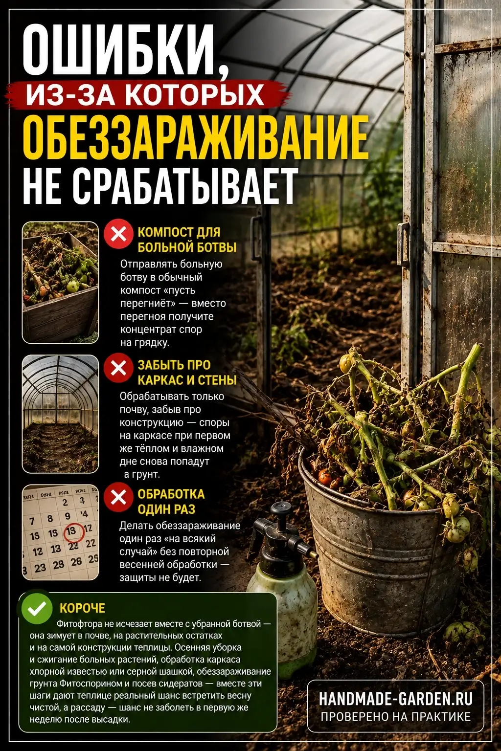 Ошибки, из-за которых обеззараживание не срабатывает