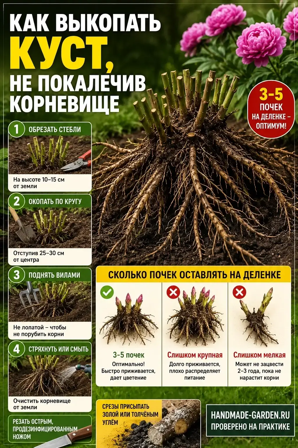 Как делить пион осенью