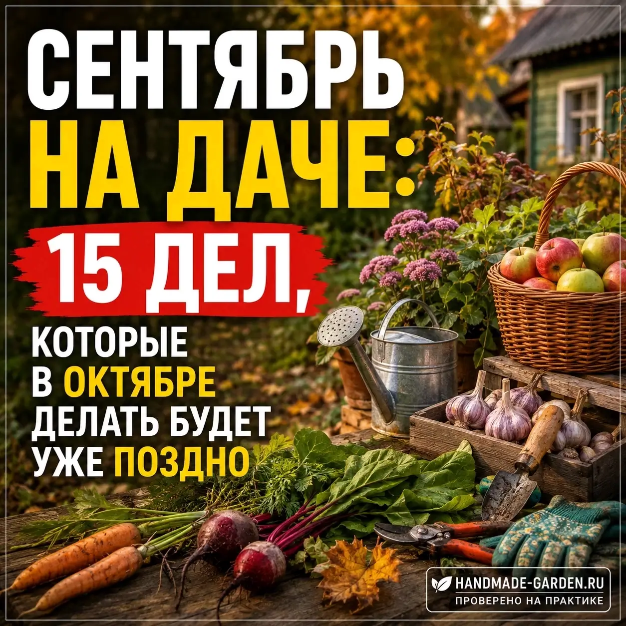 Сентябрь на даче: 15 дел, которые в октябре делать будет уже поздно