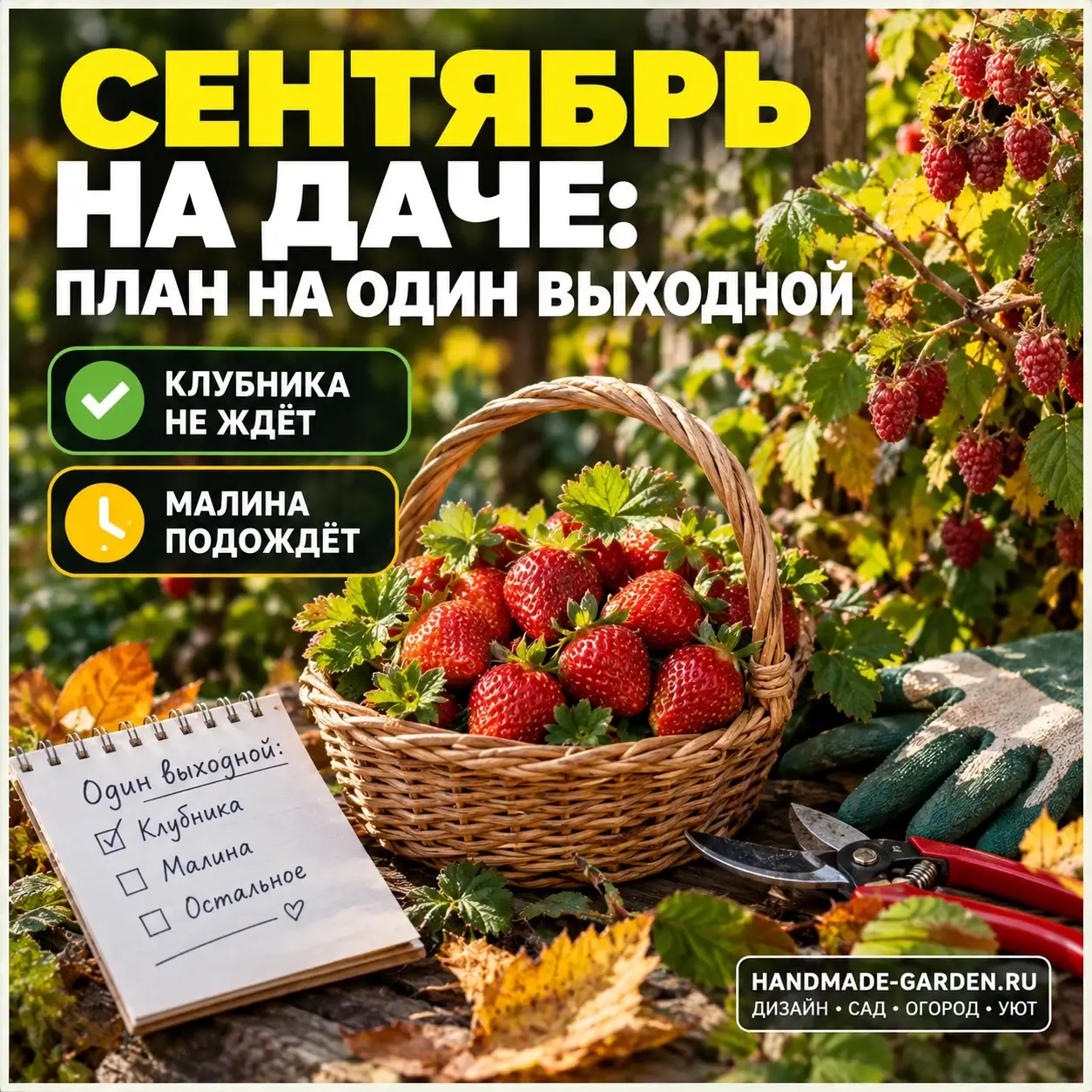 Разбираем приоритетный план дачных дел без лишней спешки