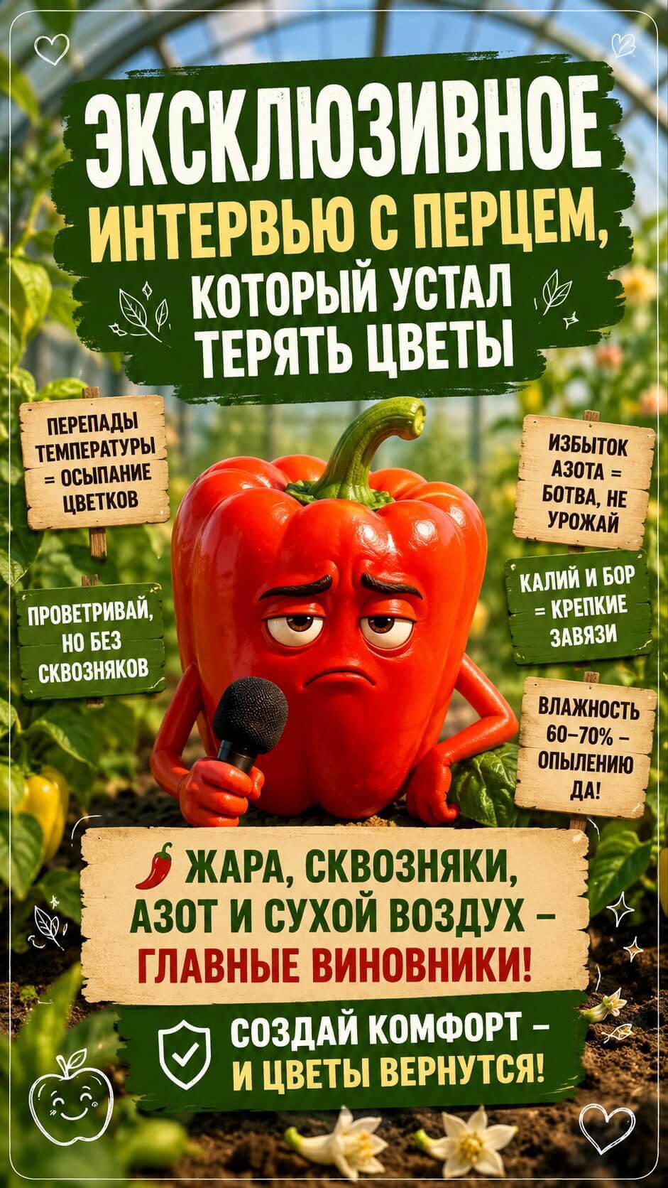 интервью с перцем, который устал терять цветы