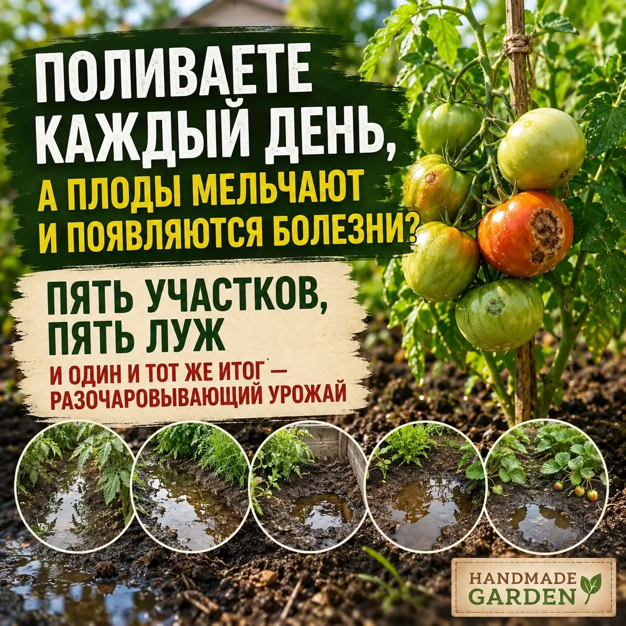 Пять участков, пять луж и один и тот же итог &mdash; разочаровывающий урожай