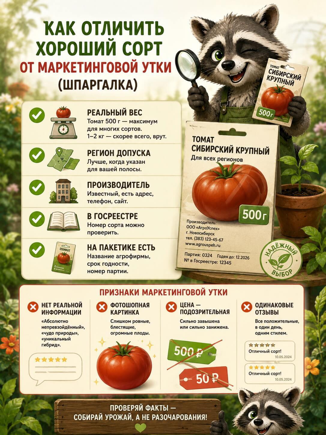 Как отличить хороший сорт от маркетинговой утки (шпаргалка)