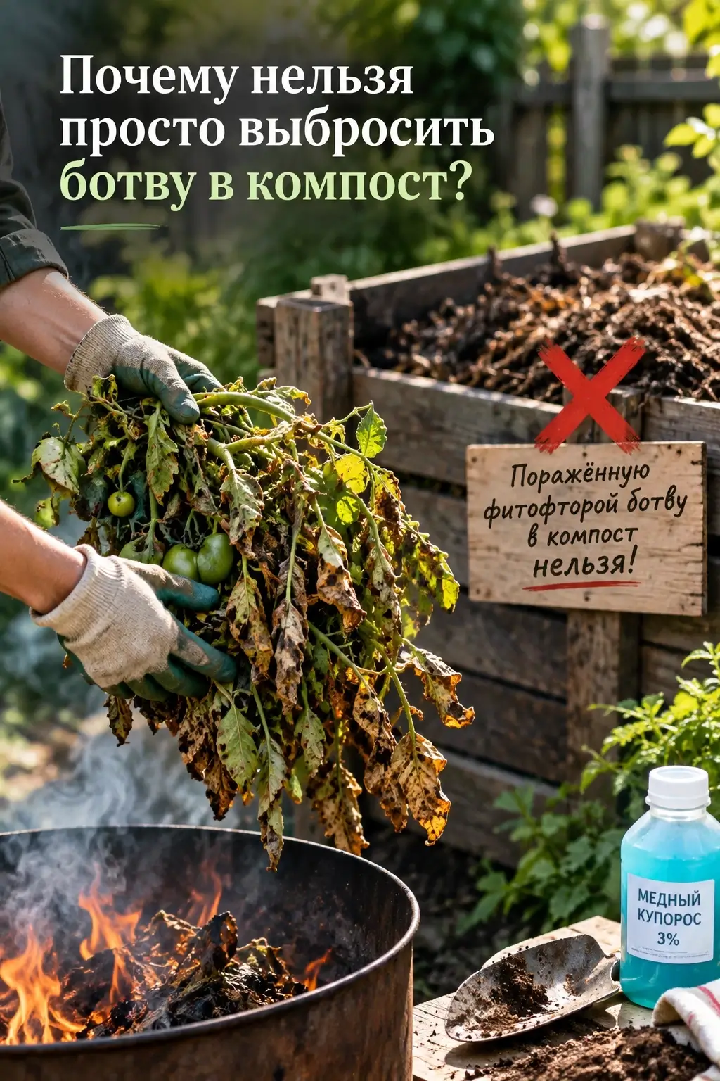 Не бросайте ботву помидоров в компост