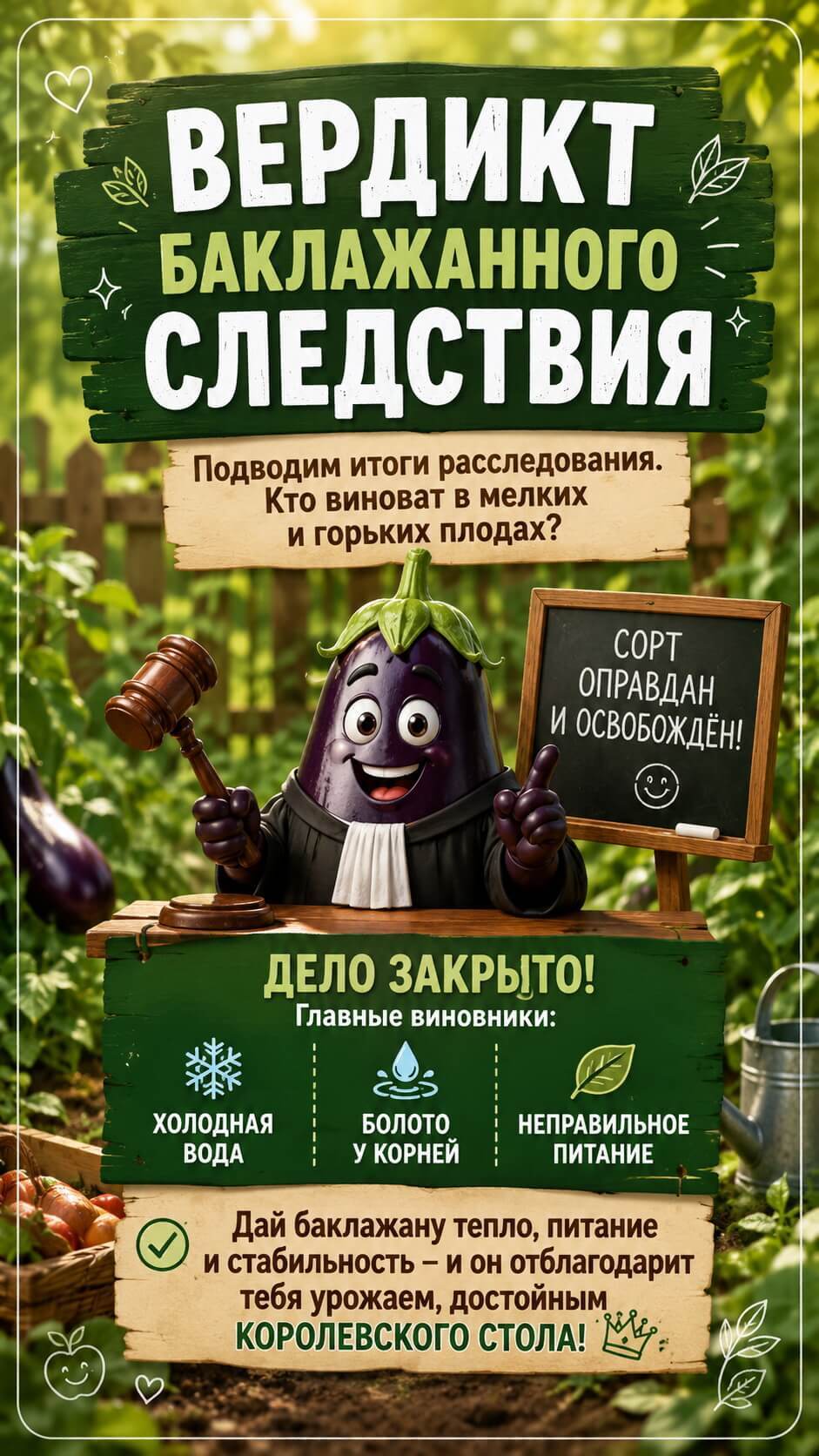 Почему баклажаны горчат даже у хорошего сорта