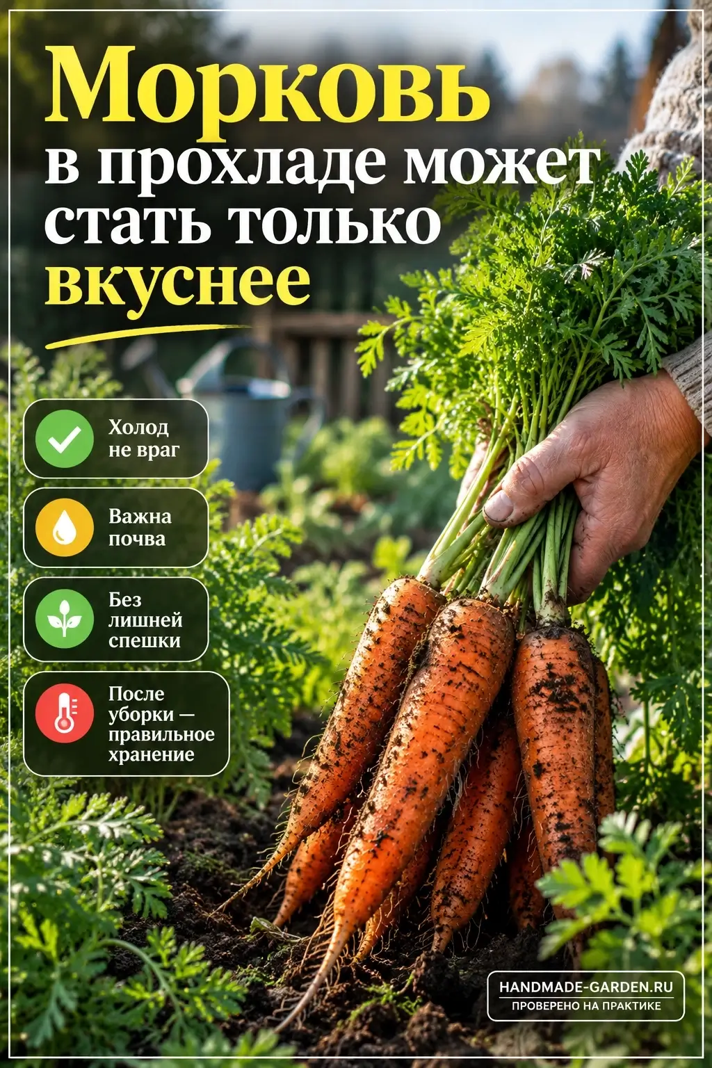 Морковь относится к холодостойким культурам
