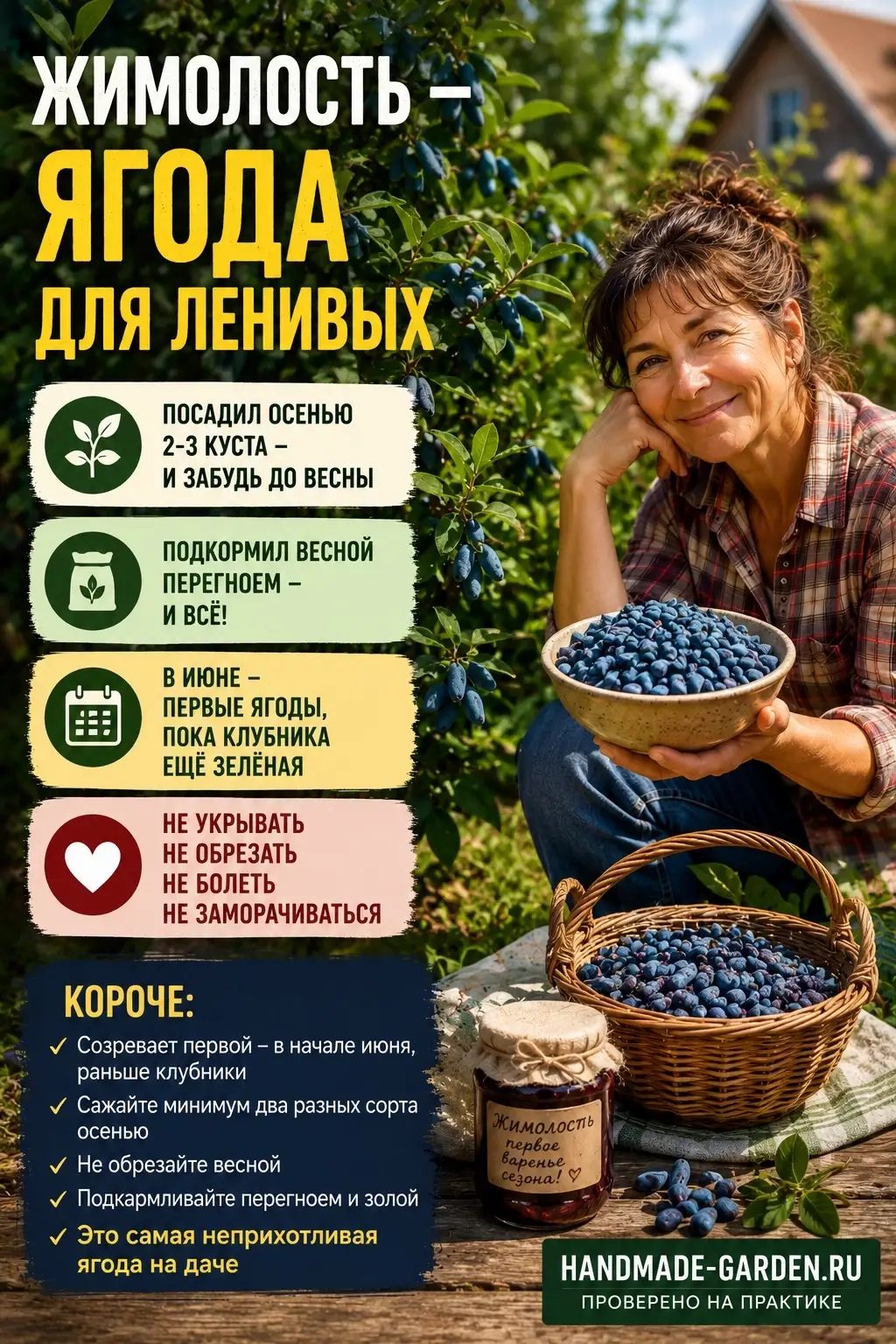 Жимолость ягода для ленивых