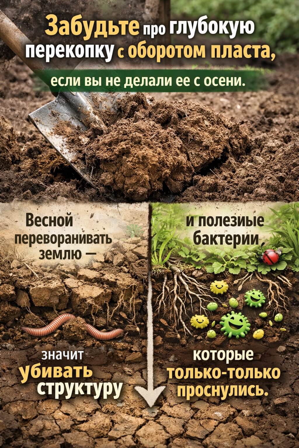 Забудьте про глубокую перекопку с оборотом пласта