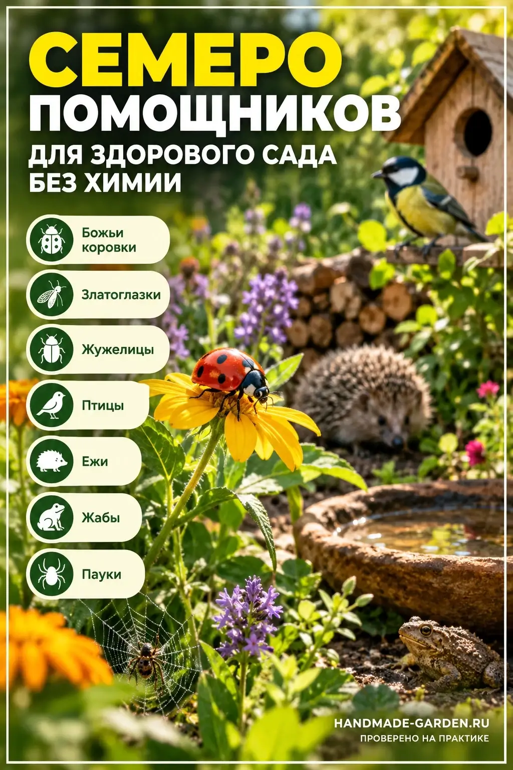 Божьи коровки, жабы, ежи готовы охранять ваш огород