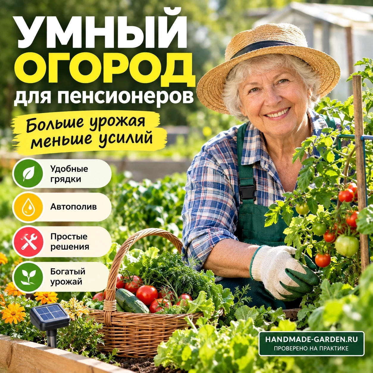 Умный огород без хлопот подходит для пенсионеров и людей с ограниченными возможностями