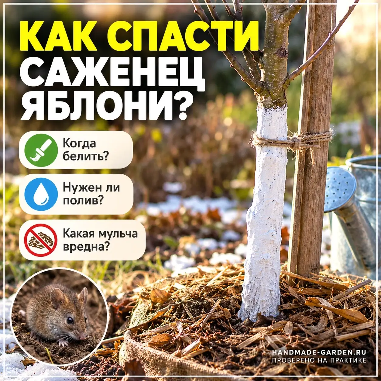 Саженец яблони и первая зима: пять шагов, которые решают всё