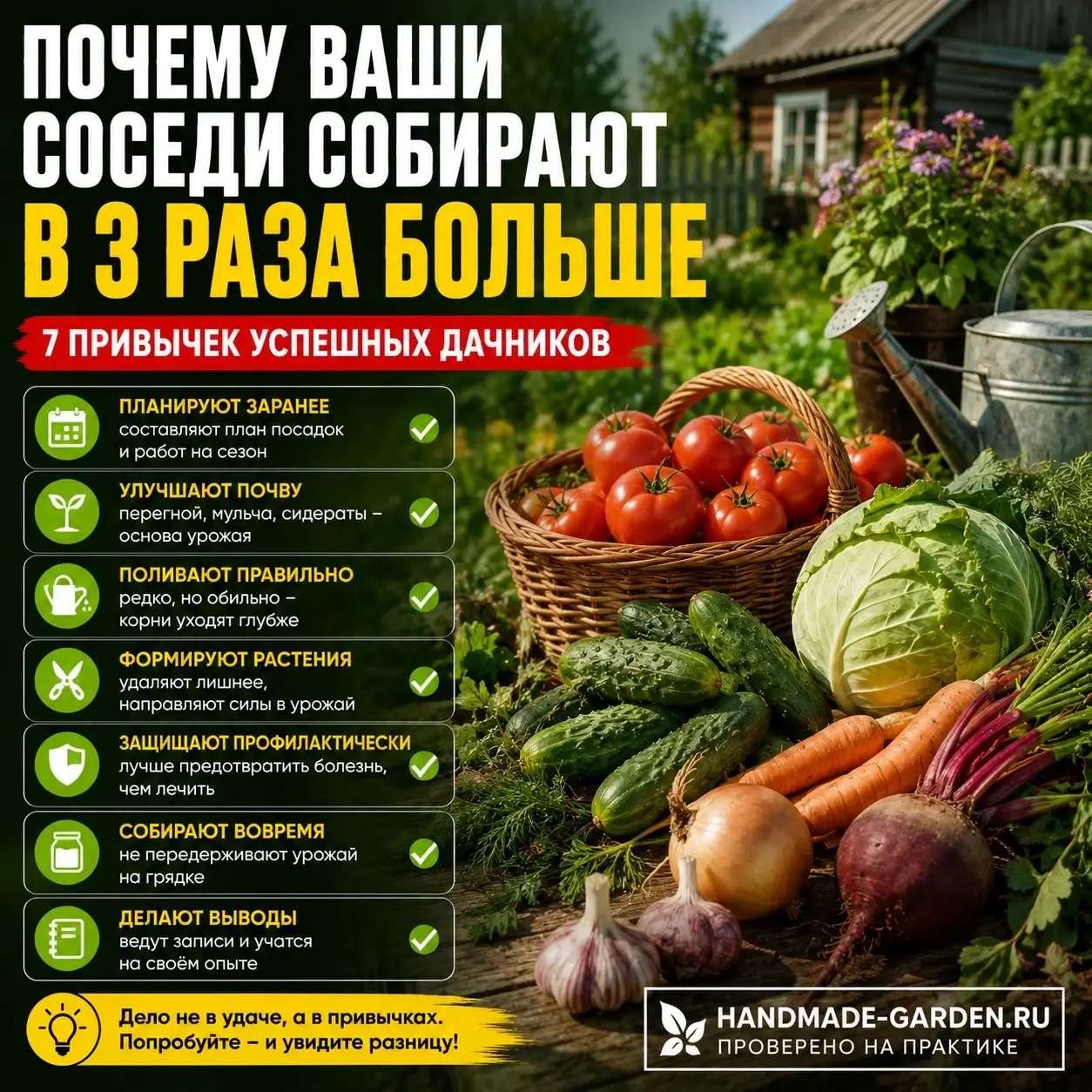Почему ваши соседи собирают в 3 раза больше: 7 привычек успешных дачников