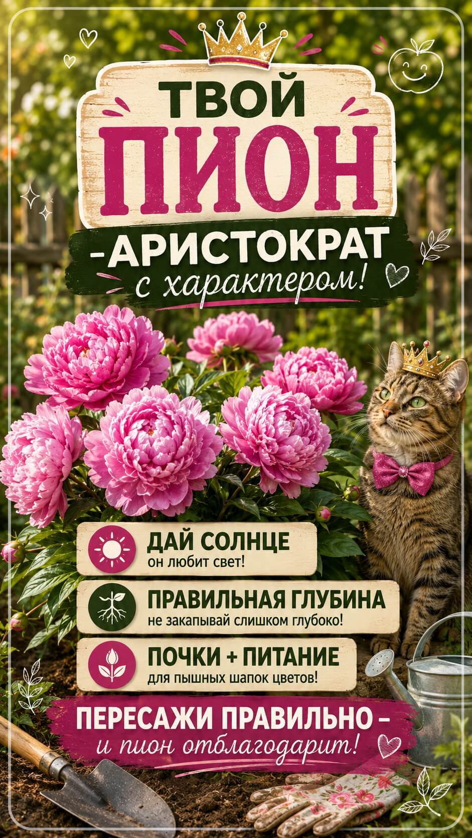 Чек-лист для пиона - аристократа