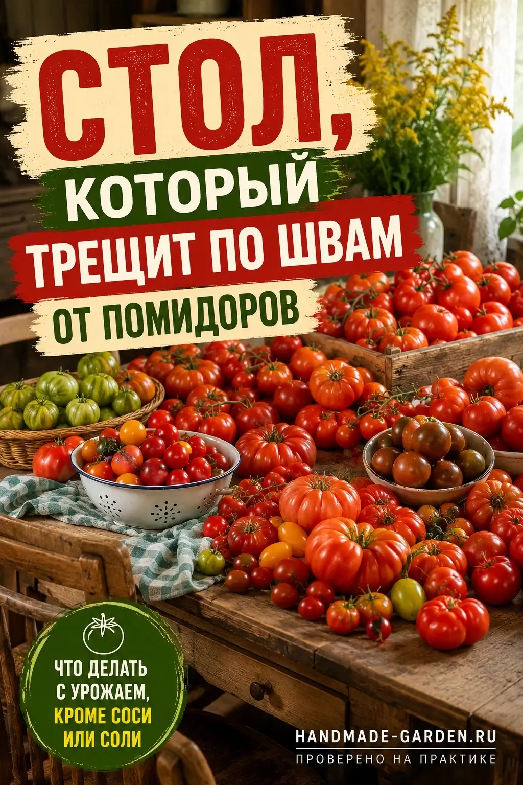Подготовка помидоров к заготовкам