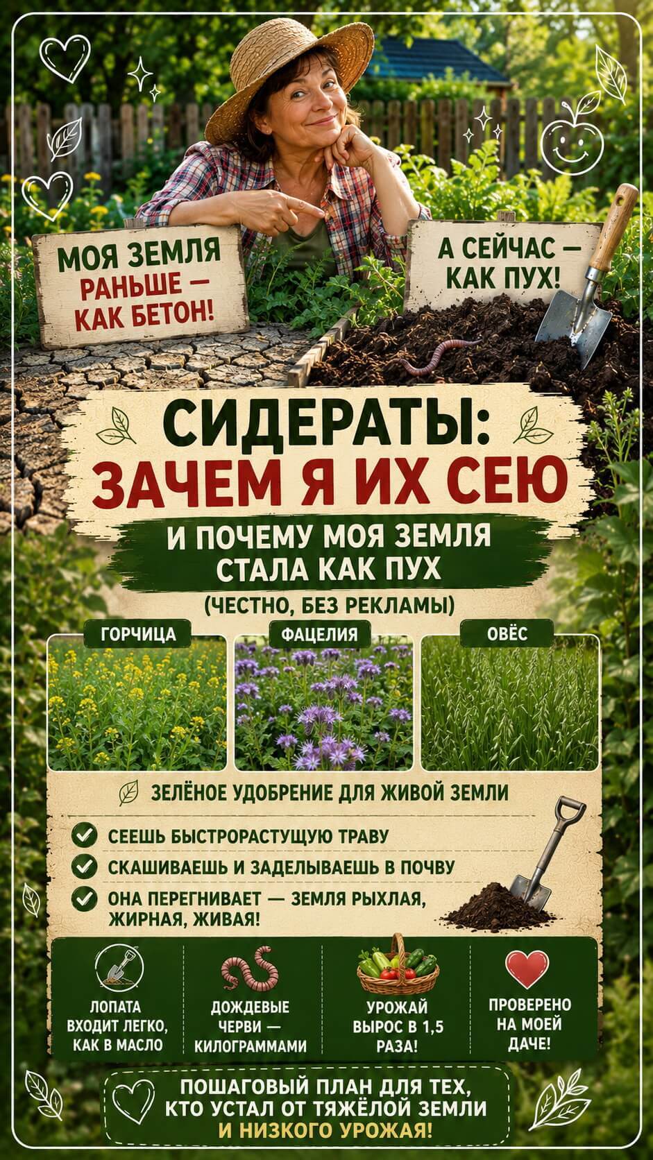 Какие сидераты я сею и почему выбрала их